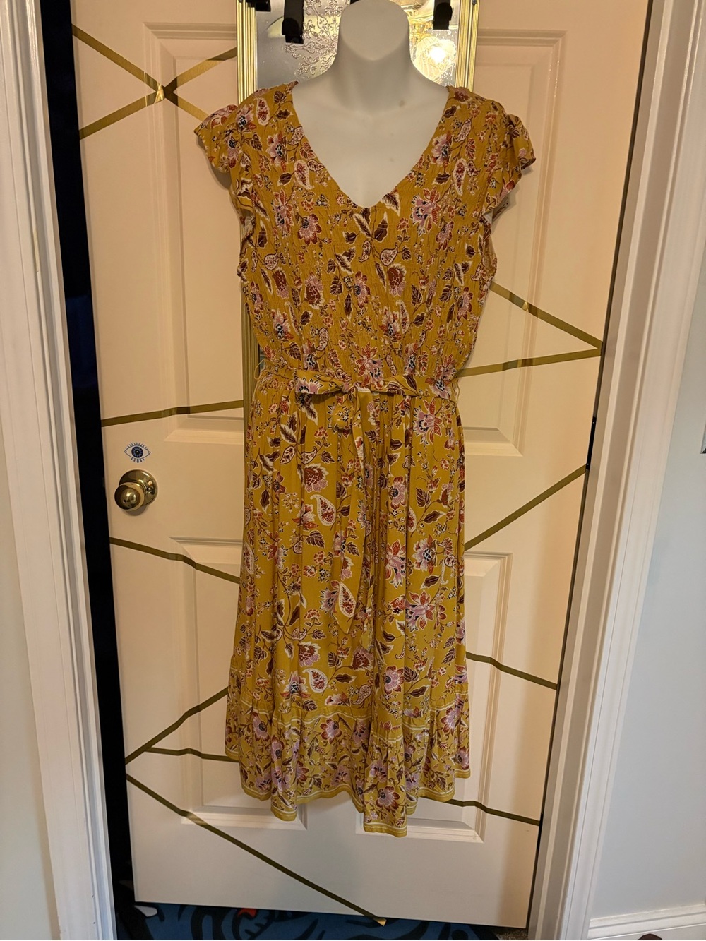 Luxology smocked bodice Dress XL 14